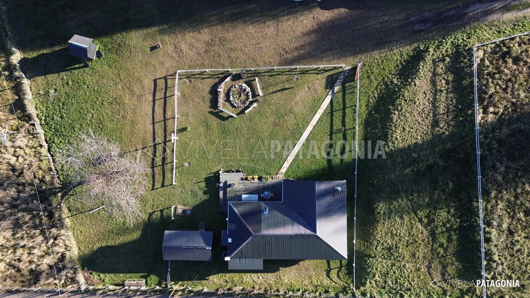 Vista aérea · Casa en parcela en venta · El Claro · Huemules
